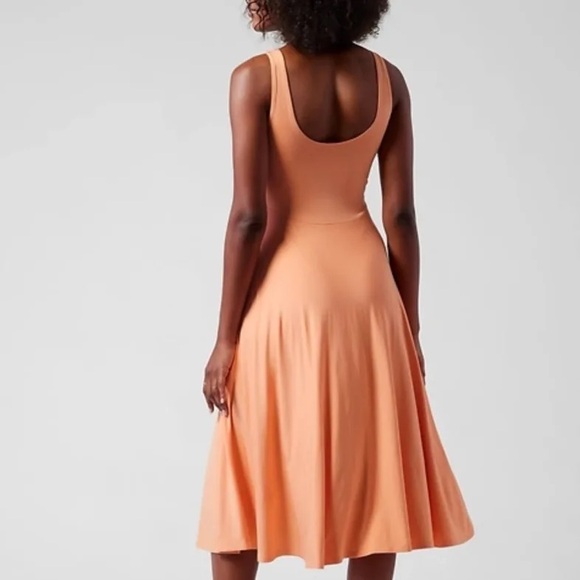 Athleta Women's Cactus Peach Sleeveless Santorini Midi Dress Size small - Picture 2 of 7